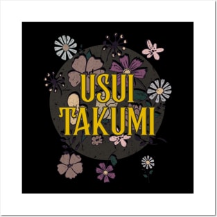 Aesthetic Proud Name Takumi Flowers Anime Retro Styles Posters and Art